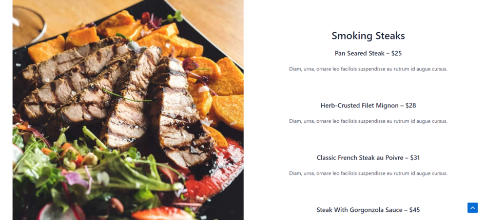 resturant website